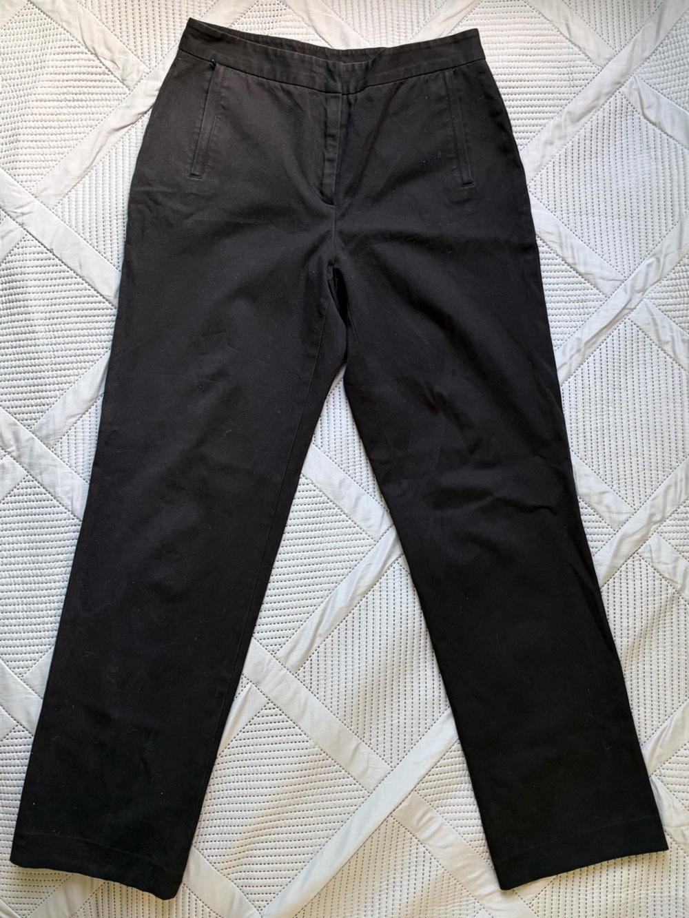 DKNY Black Dress Pants Women Size 4 Straight Leg Career Office Slacks